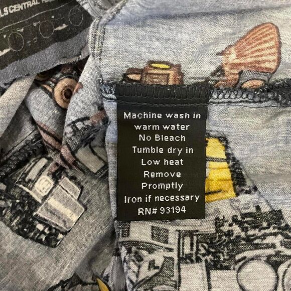 David Carey Originals Men's Size 3XL Trains Locomotive Short Sleeve Button Down - Picture 6 of 7